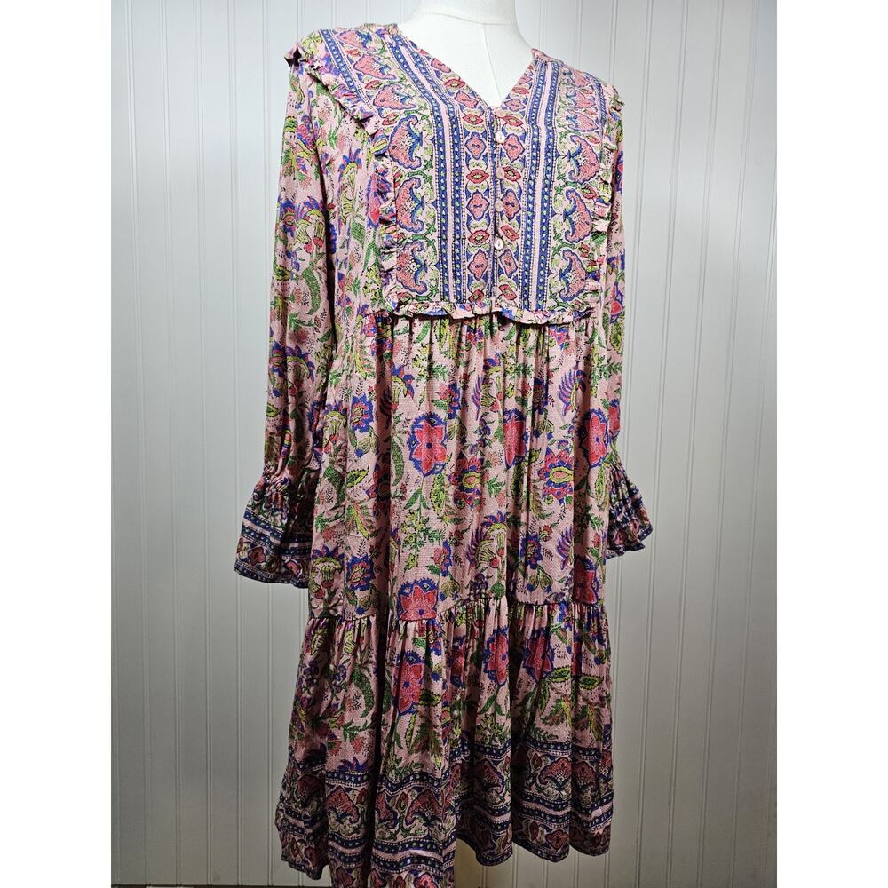 Farmer's Market Floral‎ Bohemian Dress Women's Size Small New Cottagecore